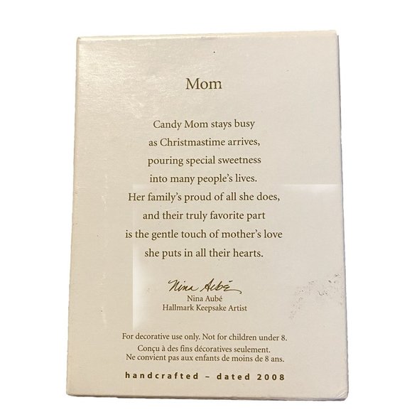 Hallmark Keepsake Ornaments 2008 Bundle Candy Mom And Candy Dad With Boxes - Picture 2 of 7
